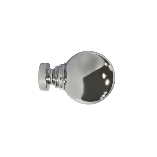 Speedy Prodotti Terminali Per Tendine Poles Apart - 28 Mm - Cromati - Set Da 2 Pezzi In Vetro E Acciaio